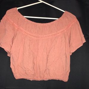 Off shoulder cropped top